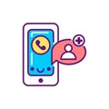 Compiling a contact database line color icon. Event management. Sign for web page, mobile app, button, logo. Vector isolated Royalty Free Stock Photo