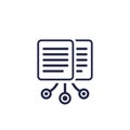 compiling data icon with documents