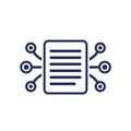 compiling data icon on white