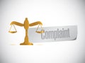 Complaint balance sign illustration design