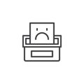 Complaint box outline icon