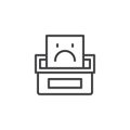 Complaint box outline icon