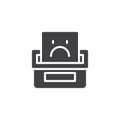 Complaint box vector icon