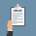 Complaint concept flat icon vector