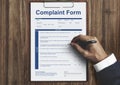Complaint Form Business Concept