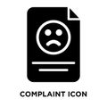 Complaint icon vector isolated on white background, logo concept