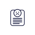 complaint icon on white, vector