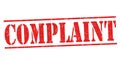 Complaint sign or stamp