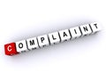 complaint word block on white Royalty Free Stock Photo