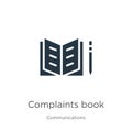 Complaints book icon vector. Trendy flat complaints book icon from communications collection isolated on white background. Vector Royalty Free Stock Photo