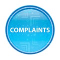 Complaints floral blue round button