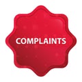 Complaints misty rose red starburst sticker button