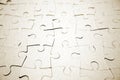 Complete blank jigsaw puzzle Royalty Free Stock Photo