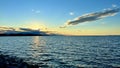 complete calm no wind no waves on the pacific ocean looks like a lake on Vancouver island blue tranquility and peace a Royalty Free Stock Photo