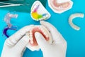 Complete denture or full denture.