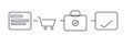 Ecommerce Workflow Symbols Online Shopping Vector Icons Royalty Free Stock Photo