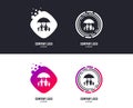 Complete family insurance icon. Umbrella symbol. Vector Royalty Free Stock Photo