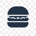 Complete Hamburger vector icon isolated on transparent background, Complete Hamburger transparency concept can be used web and m