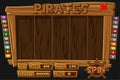 Complete interface pirate menu for slot machines
