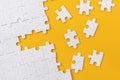 Almost Complete Jigsaw Puzzle with Scattered Missing Pieces Royalty Free Stock Photo