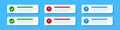 Complete list message. Vector illustration. Notification messages checklist