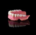 Complete maxillary denture Ã¢â¬â Wax-Up and Gingival Contouring Royalty Free Stock Photo