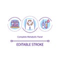 Complete metabolic panel concept icon