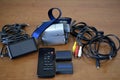 Complete mini DV Video Camera Set Royalty Free Stock Photo