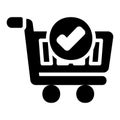 Complete Order icon in solid style for any projects