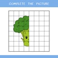 Complete the picture of cute broccoli Royalty Free Stock Photo