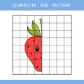 Complete the picture of cute strawberry