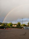 Complete rainbow in placerville ca Royalty Free Stock Photo