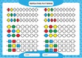 Complete repeating patterns. Worksheet for preschool kids. Practicing motor skills, improving skills tasks. Complete the