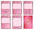 red classic theme Tcg template bundle Royalty Free Stock Photo