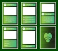 green gradient theme Tcg template bundle Royalty Free Stock Photo