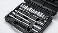 Professional Socket Wrench Tool Set in Case (1 Royalty Free Stock Photo