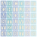 Blue Alphabet Blocks Royalty Free Stock Photo