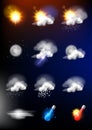 Realistic Vector Weather Symbols