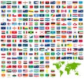 Complete set of official world flags Royalty Free Stock Photo