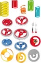 The complete set springs of gears Royalty Free Stock Photo