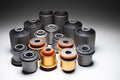 A complete set of suspension bushings for an SUV car. Car chassis spare parts.