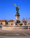 The Frankonia fountain in front of the residence in Wuerzburg / Germany / Bavaria / Franconia