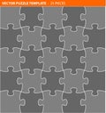 Complete vector puzzle / jigsaw template