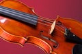 Complete Violin Viola on Red Royalty Free Stock Photo