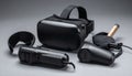 Complete VR Gaming and Simulation Equipment Set Royalty Free Stock Photo