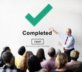 Completed Accomplishment Achievement Finished Success Concept Royalty Free Stock Photo