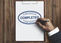 Completed Accomplishment Finished Achievement Concept Royalty Free Stock Photo