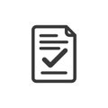 Completed Document Checklist Icon, Approved File, Vector Illustration Royalty Free Stock Photo