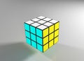 Completed rubic`s cube - 3d render