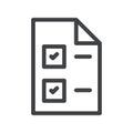 Completed Task icon Simple outline vector logo